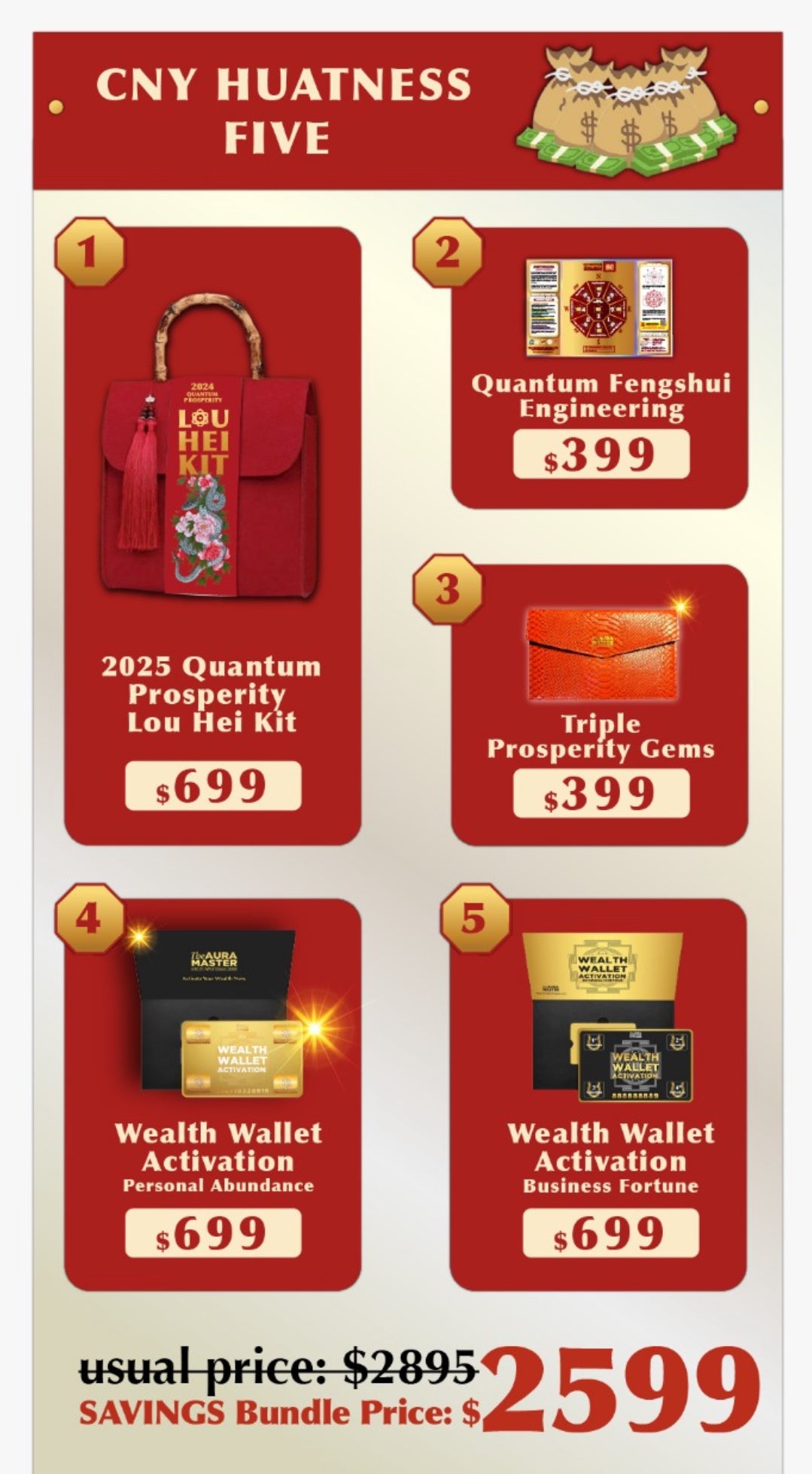 [CNY Savings Bundle of 5] Huatness Five